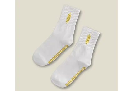 Шкарпетки "Пшениця" білі